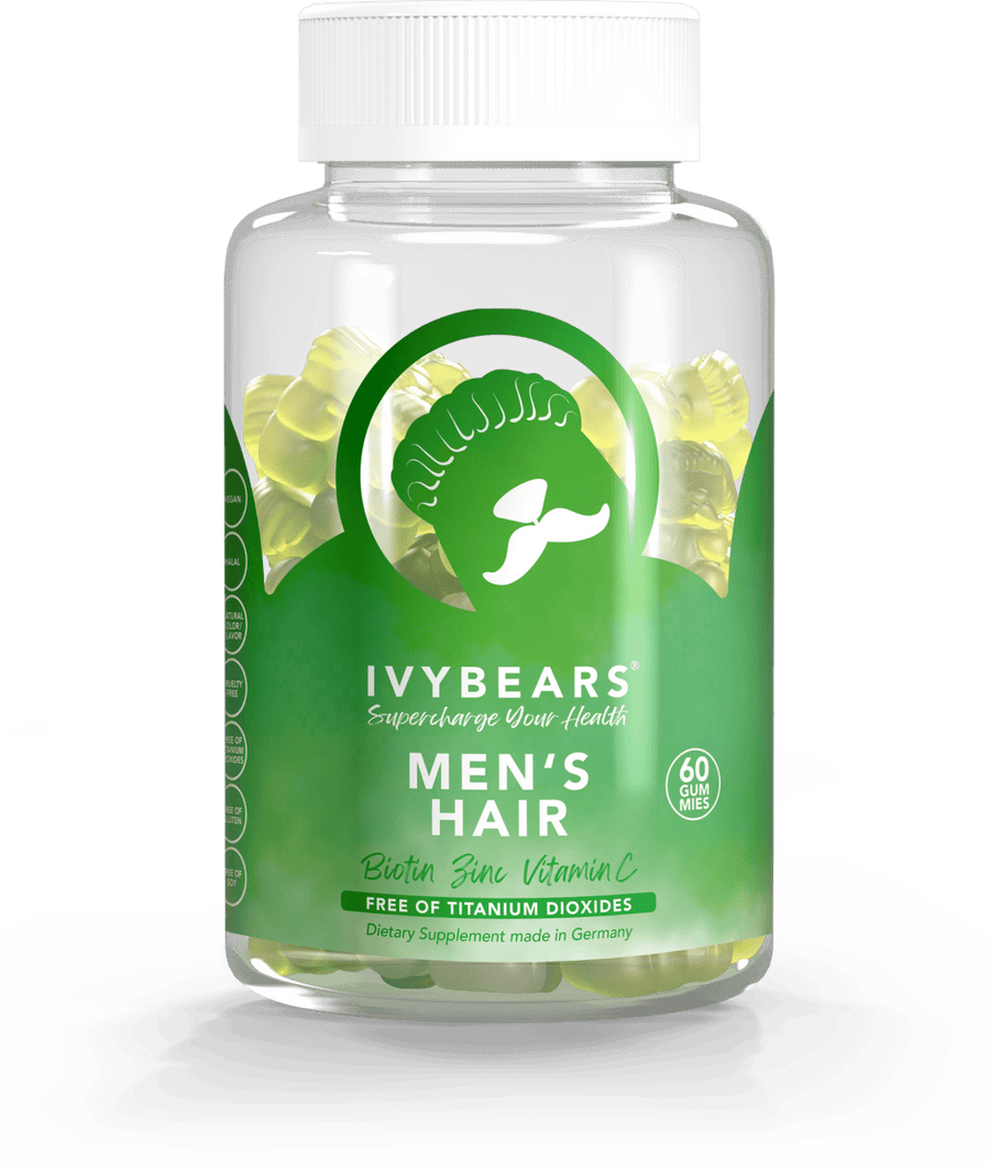 IVYBEARS Vitaminai Vyrų Plaukams, 60 vnt