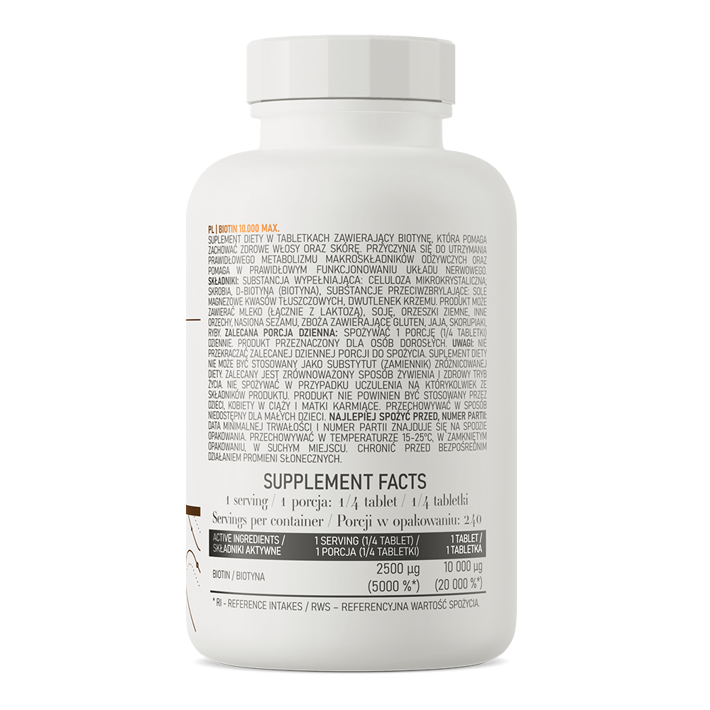 OstroVit Biotin 10.000 MAX, 60 tab