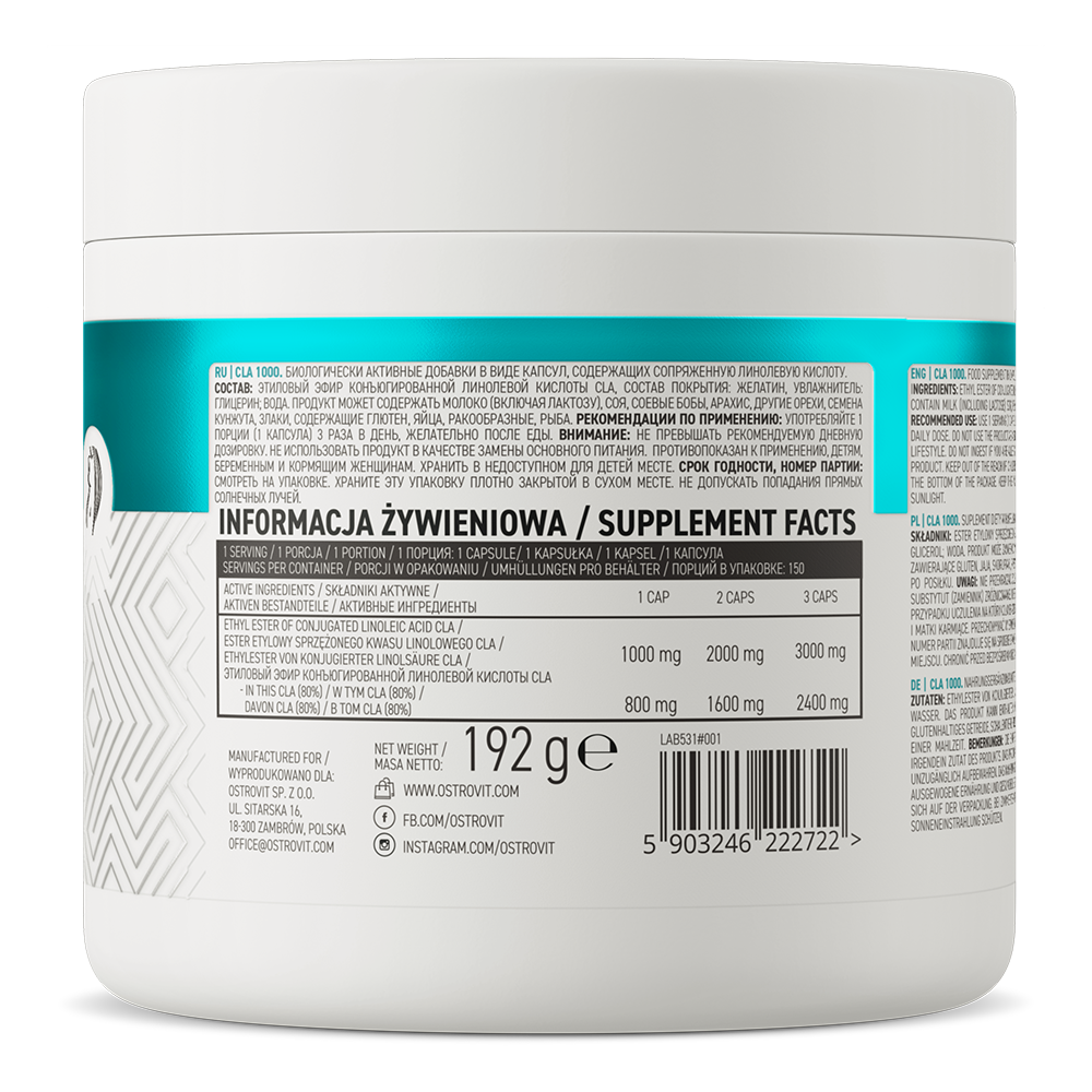 OstroVit CLA 1000 mg, 150 kaps