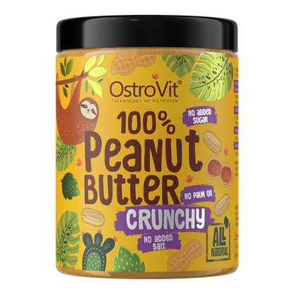 OstroVit Peanut Butter 100%, 1000 g (traškus)