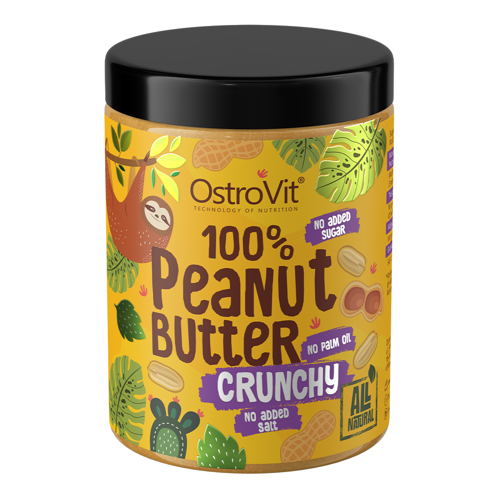 OstroVit Peanut Butter 100%, 1000 g (traškus)