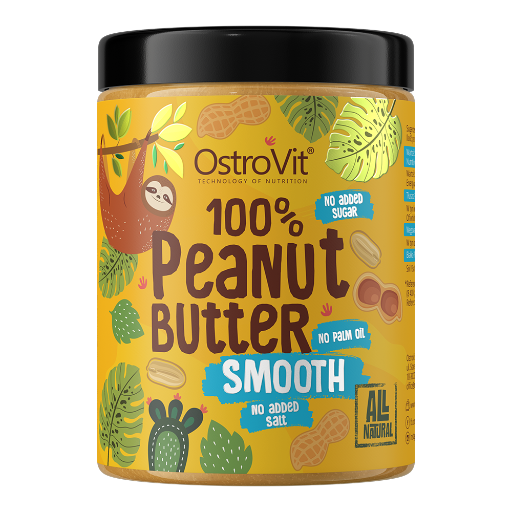 OstroVit Peanut Butter 100%, 1000 g (švelnus)