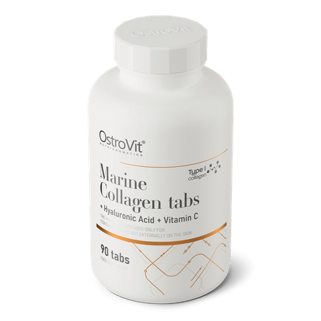 OstroVit Marine Collagen su Hialurono rūgštimi ir Vitaminu C 90 tabs