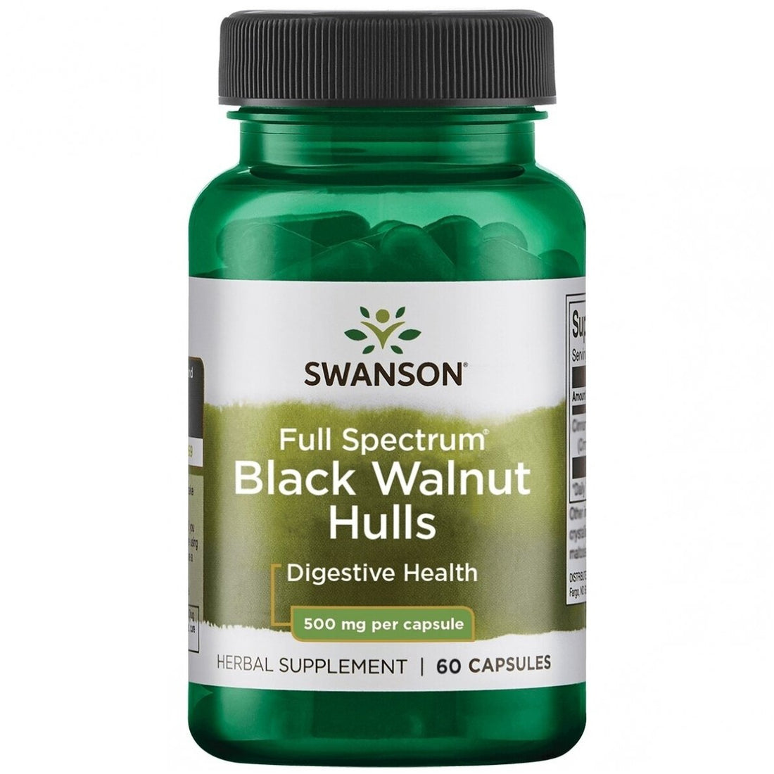 SWANSON Black Walnut (Juodasis Riešutmedis) 500 mg, 60 kaps.