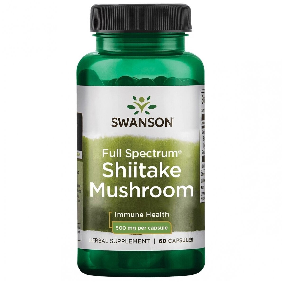 SWANSON SHIITAKE 500 MG, 60 KAPS.