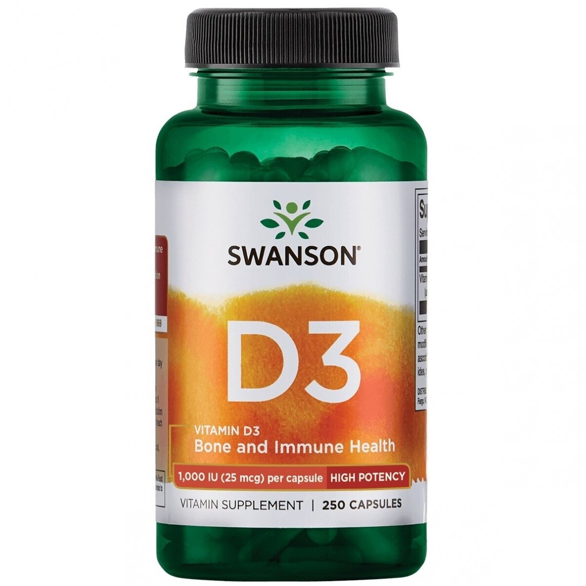 SWANSON VITAMINAS D3 1000TV, 250 KAPS.