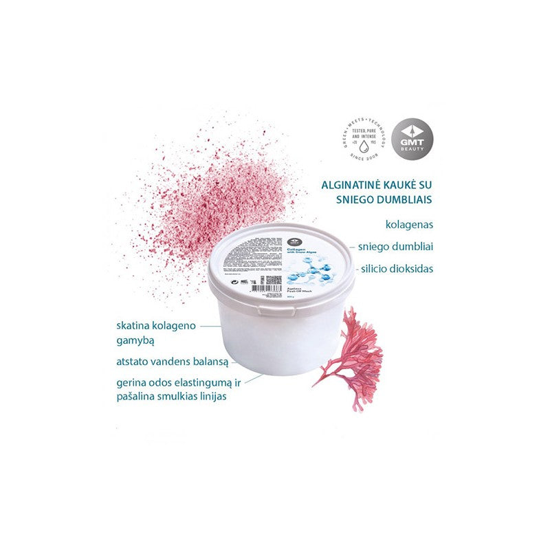 GMT Beauty ALGINATINĖ KAUKĖ SU SNIEGO DUMBLIAIS, 200 g