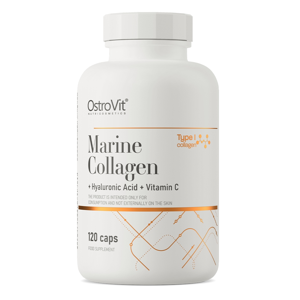 OstroVit Marine collagen with hyaluronic acid and vitamin C, 120 caps