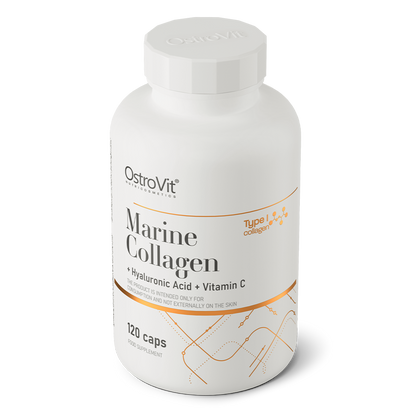 OstroVit Marine collagen with hyaluronic acid and vitamin C, 120 caps
