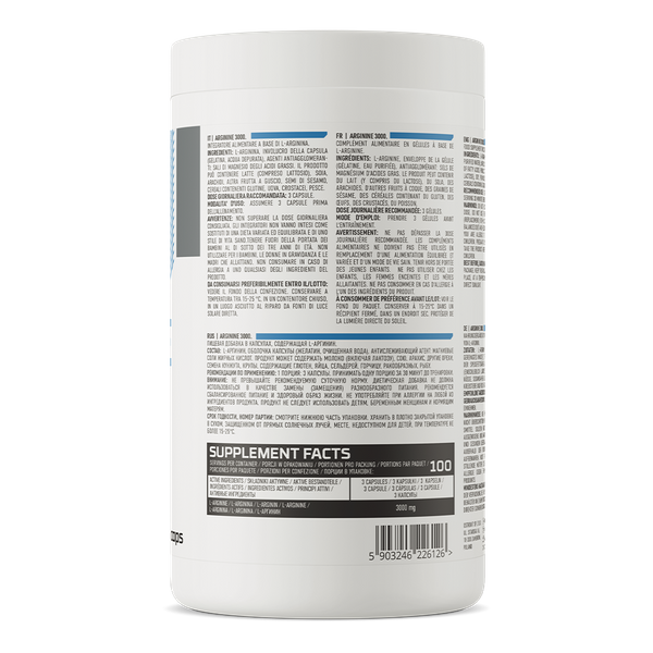 OstroVit Argininas 3000 mg, 300 kaps