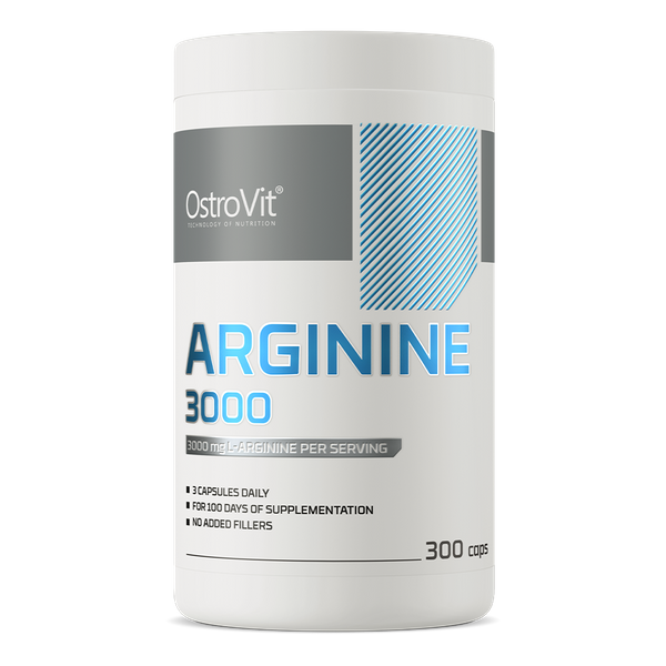 OstroVit Argininas 3000 mg, 300 kaps