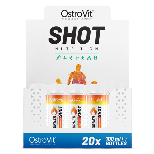 OstroVit Fat Burner SHOT be kofeino 20 x 100 ml