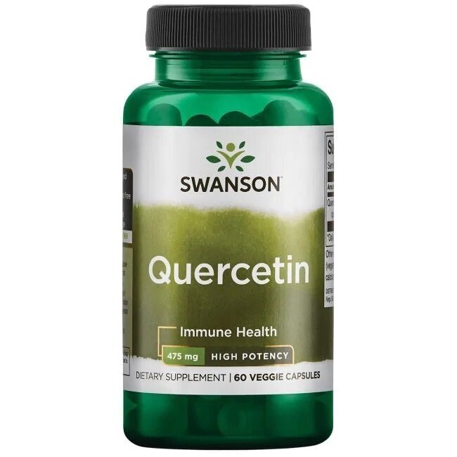 SWANSON KVERCETINAS (NATŪRALUS) 475 MG, 60 KAPS.