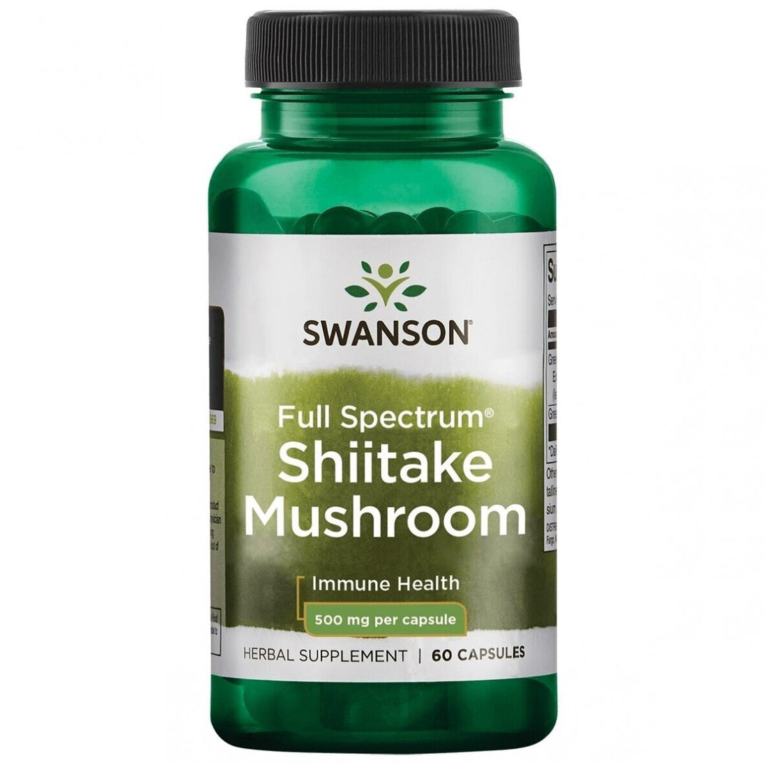 SWANSON SHIITAKE 500 MG, 60 KAPS.