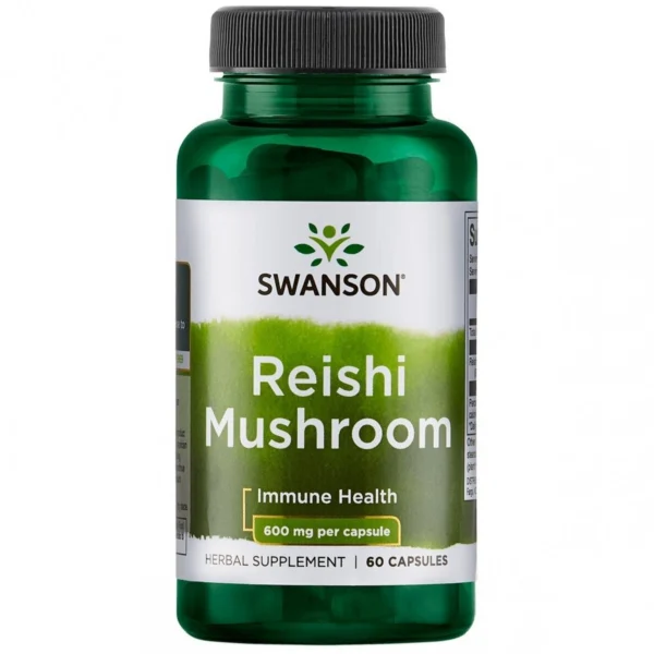 SWANSON REISHI MUSHROOM 600MG, 60 KAPS.
