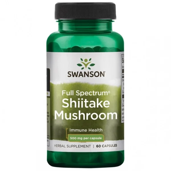 SWANSON SHIITAKE 500 MG, 60 KAPS.